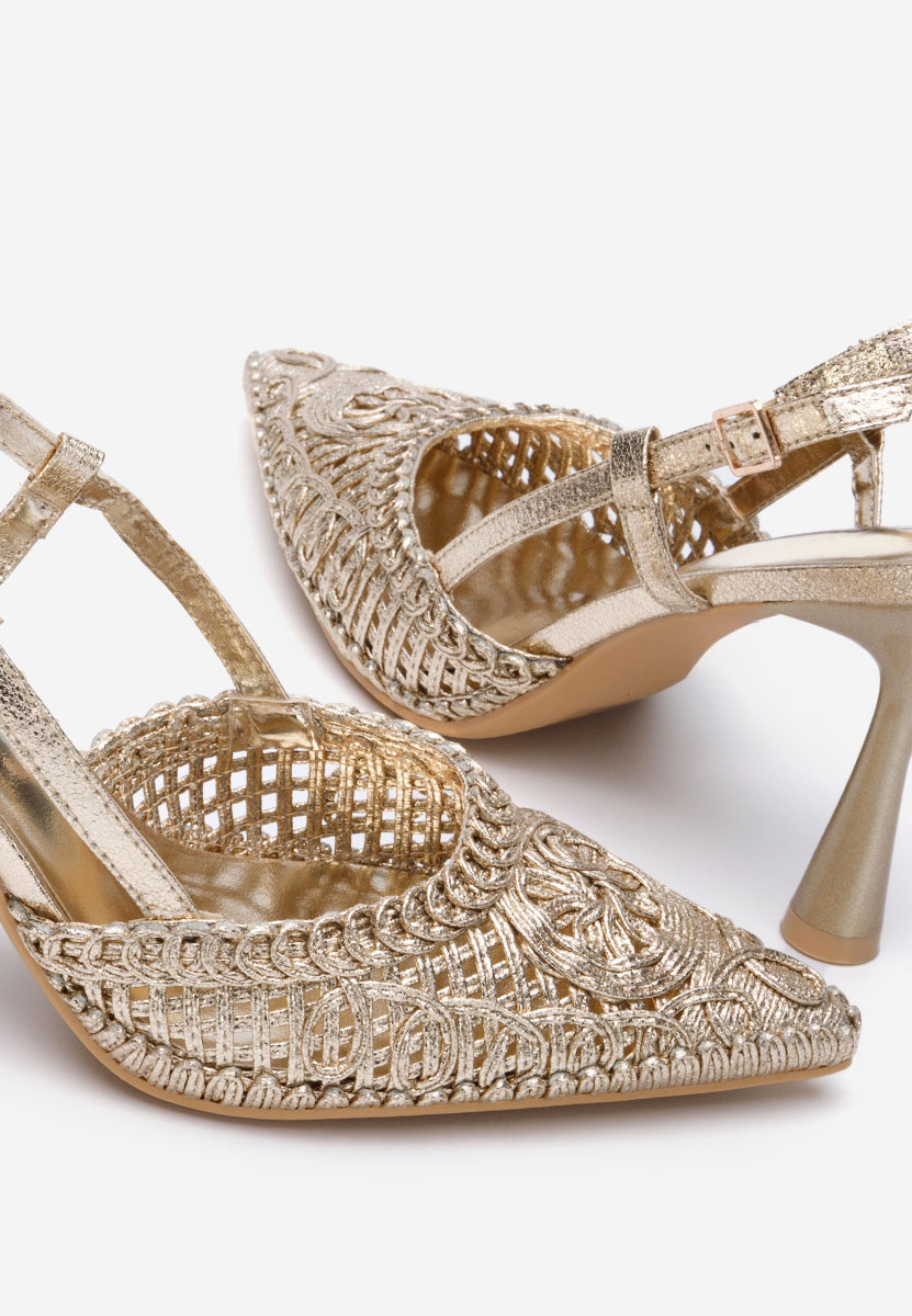 Chaussures slingback dorées Azzie V2