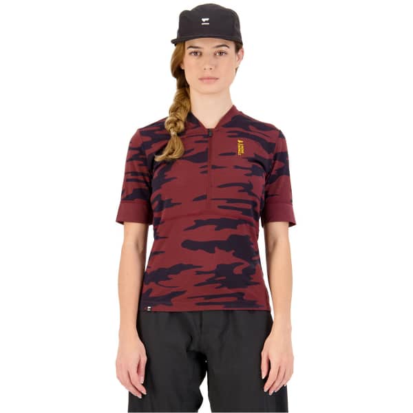 Maillot vélo MONS ROYALE W CADENCE HALF ZIP VLU AOP CHOCOLATE CAMO