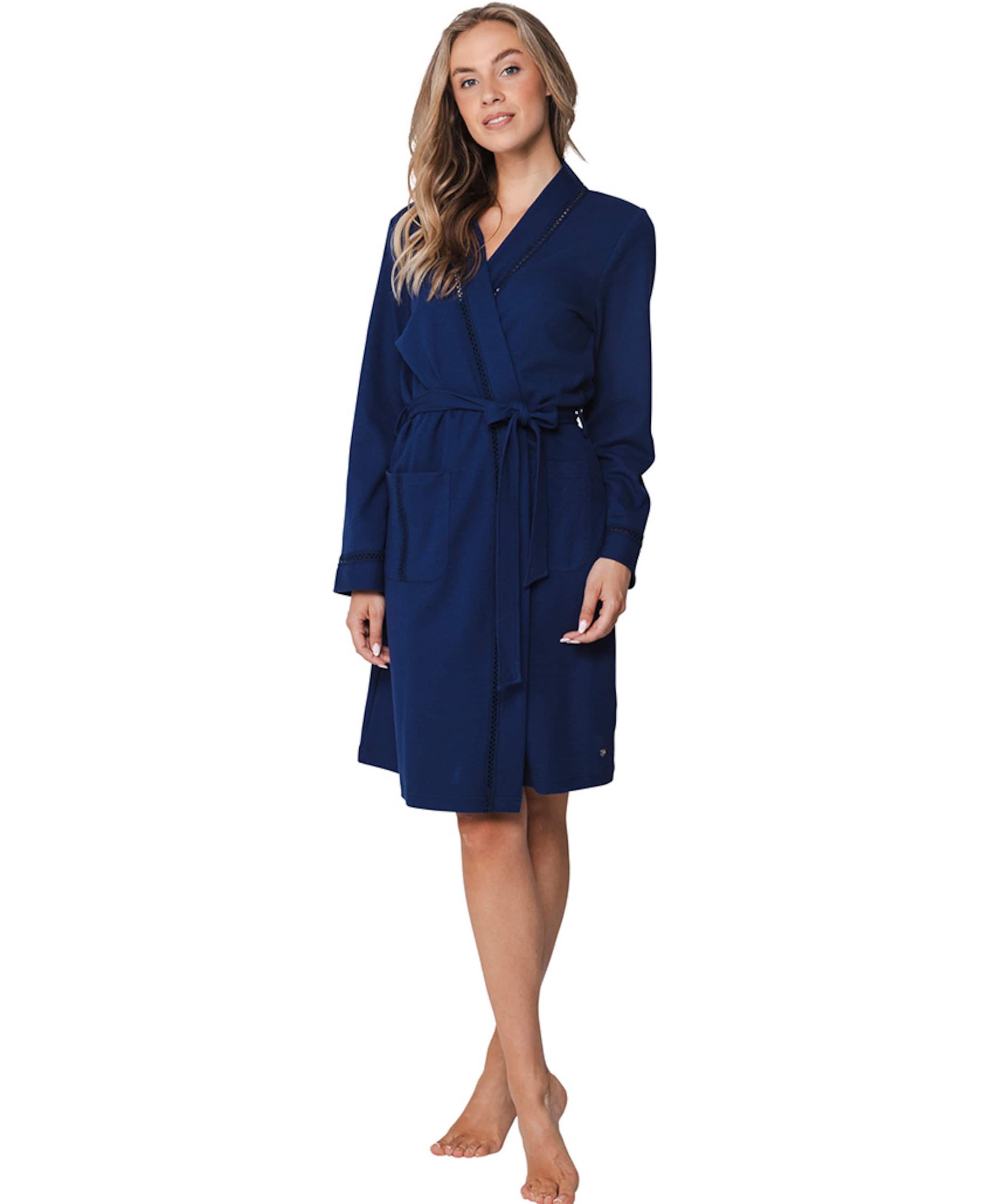 Pastunette Dames ochtendjas blauw