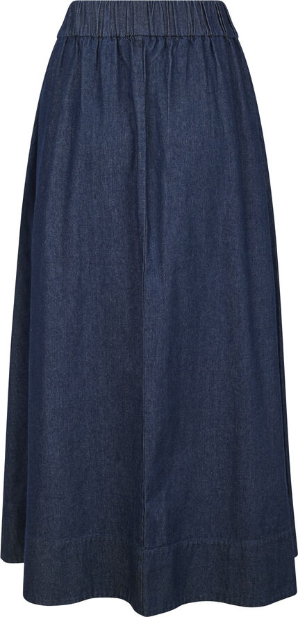 Neo Noir Yara Denim Long Skirt Dark blue