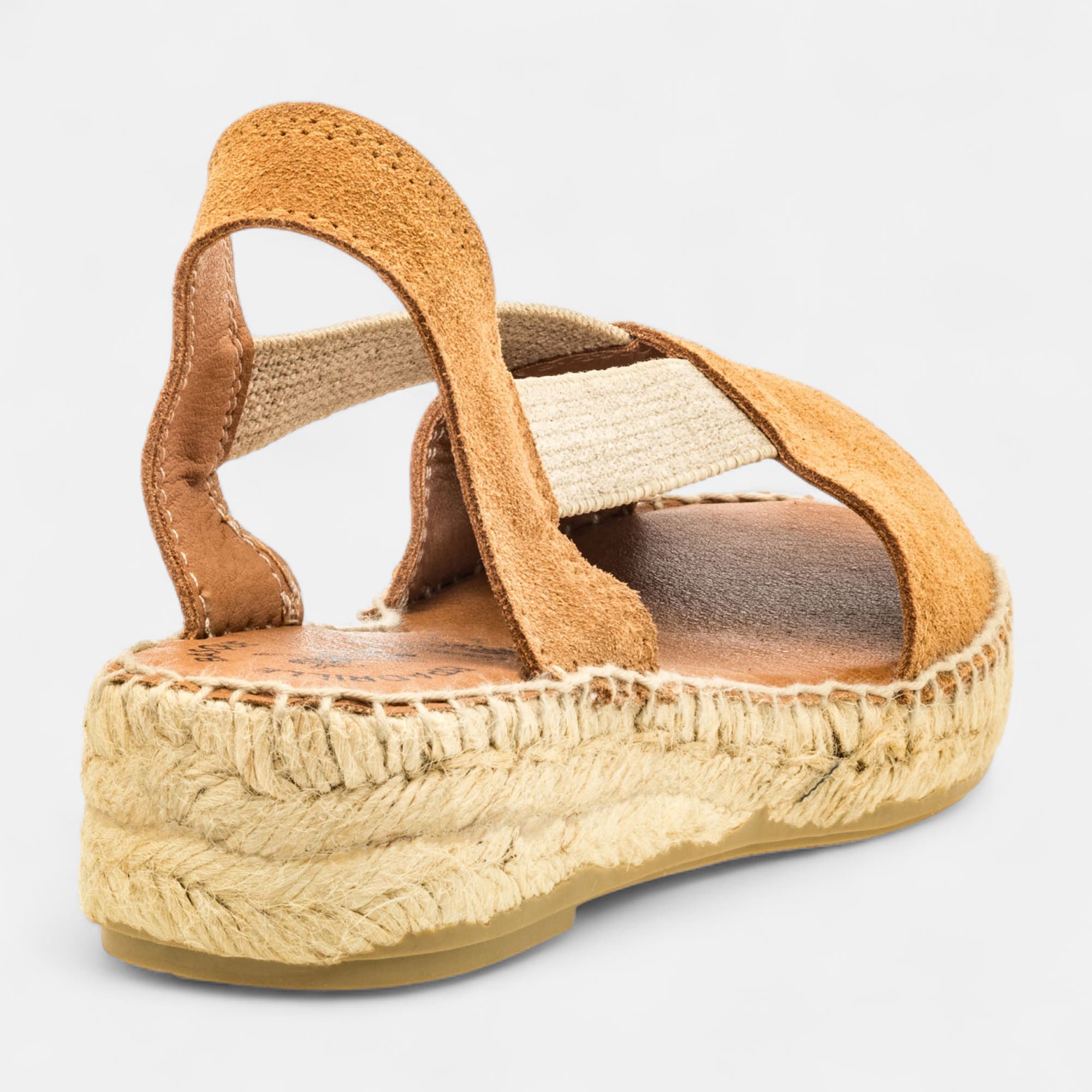 Espadrilles Femme en cuir camel