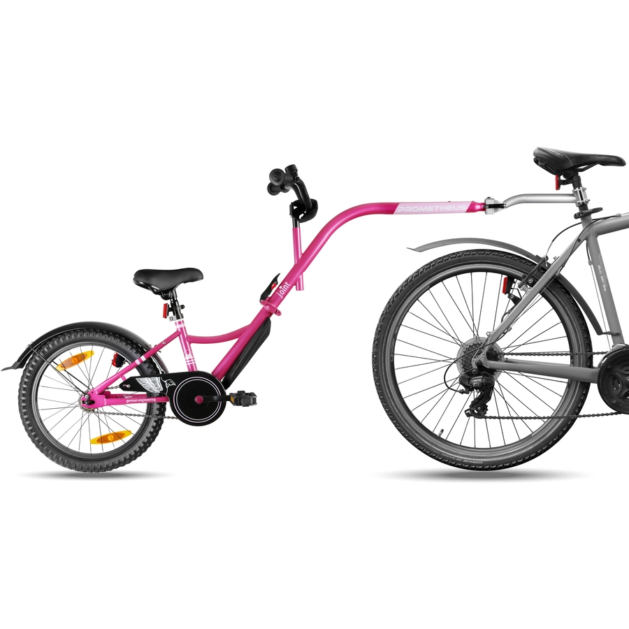 PROMETHEUS BICYCLES® Tandem Fahrradanhänger 18 Zoll Rosa