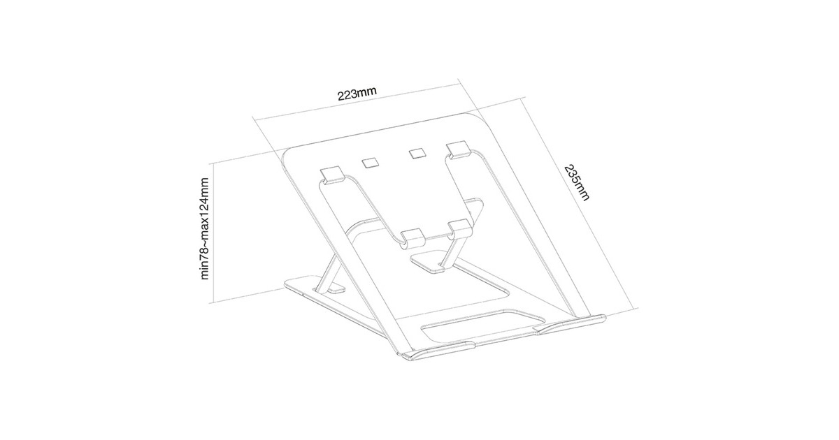 NeomountsNSLS085GREY opvouwbare laptop standaard  (Grijs)