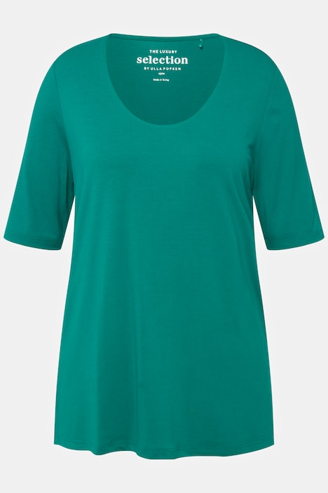 T-Shirt, vorne doppellagig, V-Ausschnitt, Halbarm