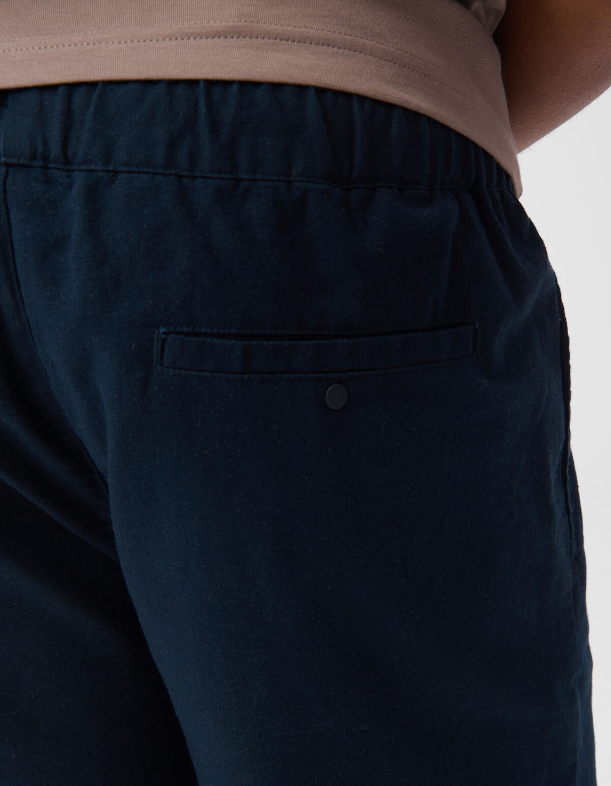 Linnen Short Donkerblauw