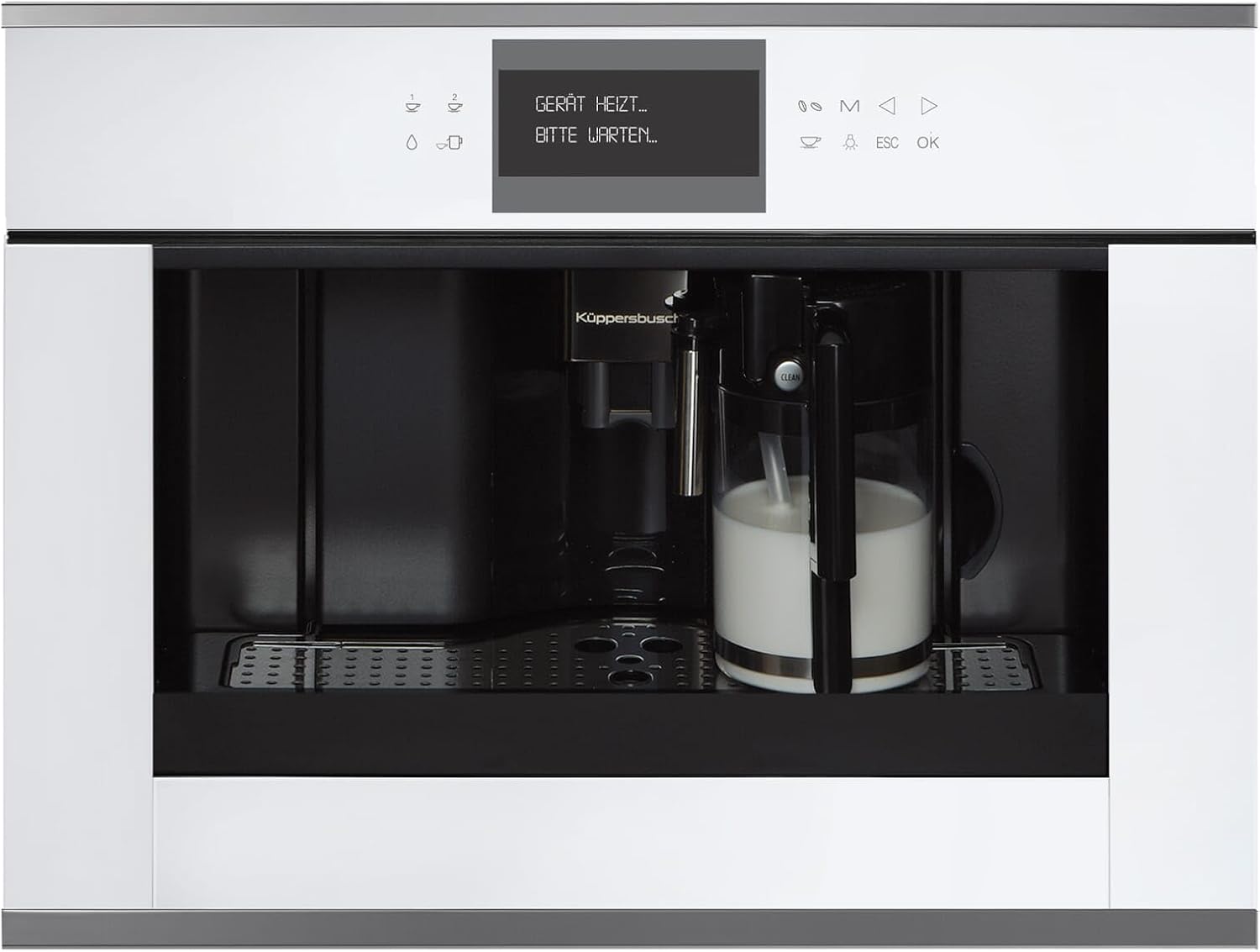 Küppersbusch CKV 6550.0 W3 K-Series. 5 Einbau-Espresso-/Kaffeevollautomat Weiß/Silver Chrome