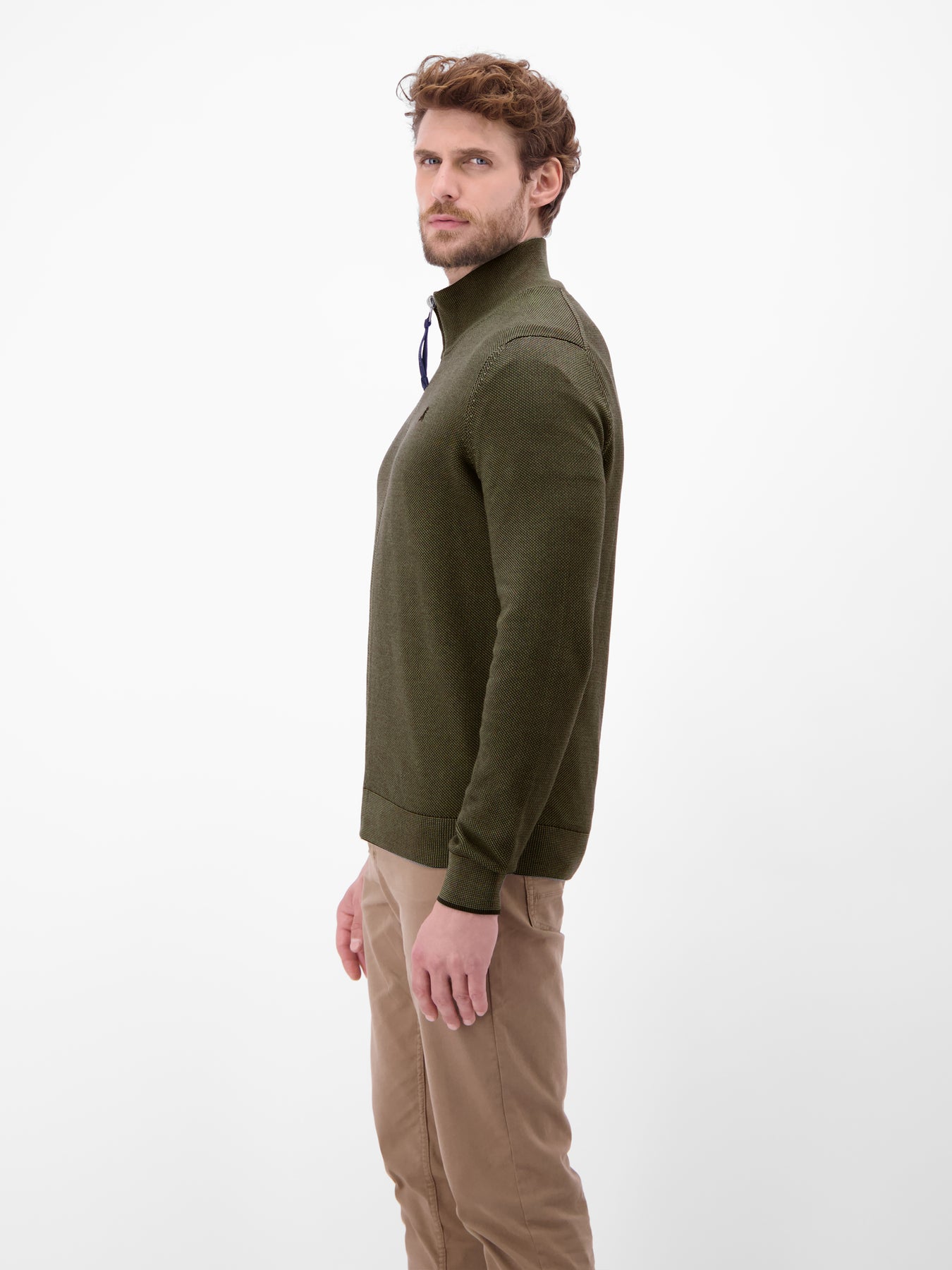 Melange-Strickjacke für Herren