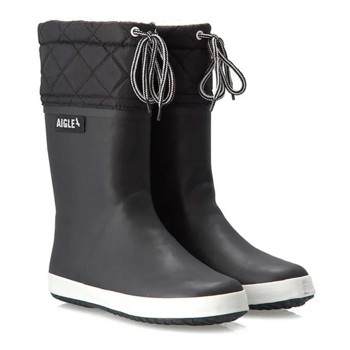 Aigle Bottes De Pluie Giboulée Fourrées | Noir