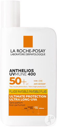 La Roche-Posay Anthelios UVMune 400 Fluide Solaire Invisible IP50+ Visage Sans Parfum 50ml