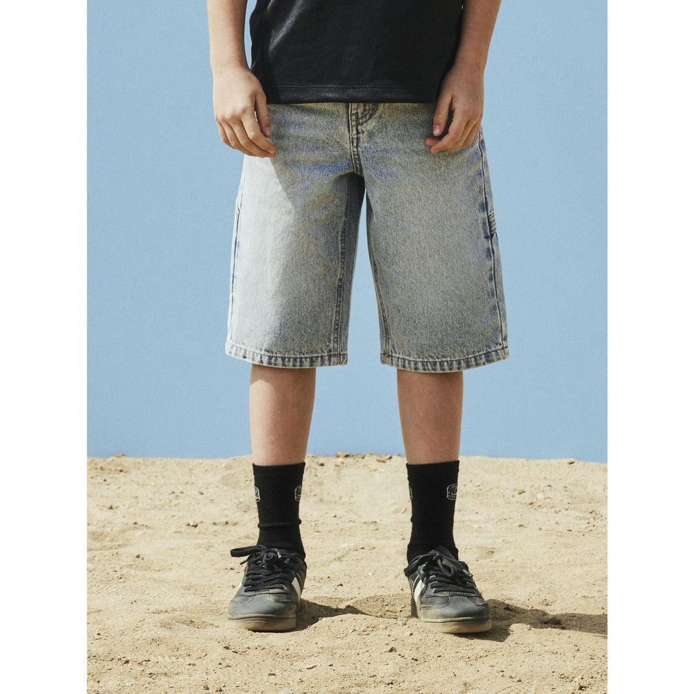 Køb Name It Light Blue Bleached Denim Nkmryan Dnm Bermuda 3800-Im Noos
