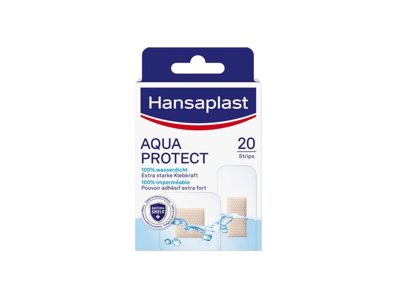 Hansaplast Wundpflaster Aqua Protect 20 Stück 100% Wasserdichtes Pflaster