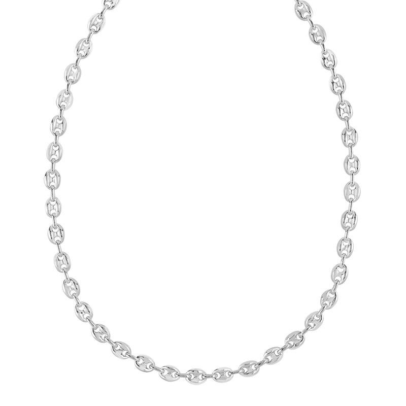 Collier argent 925 maille grain de café 50 cm