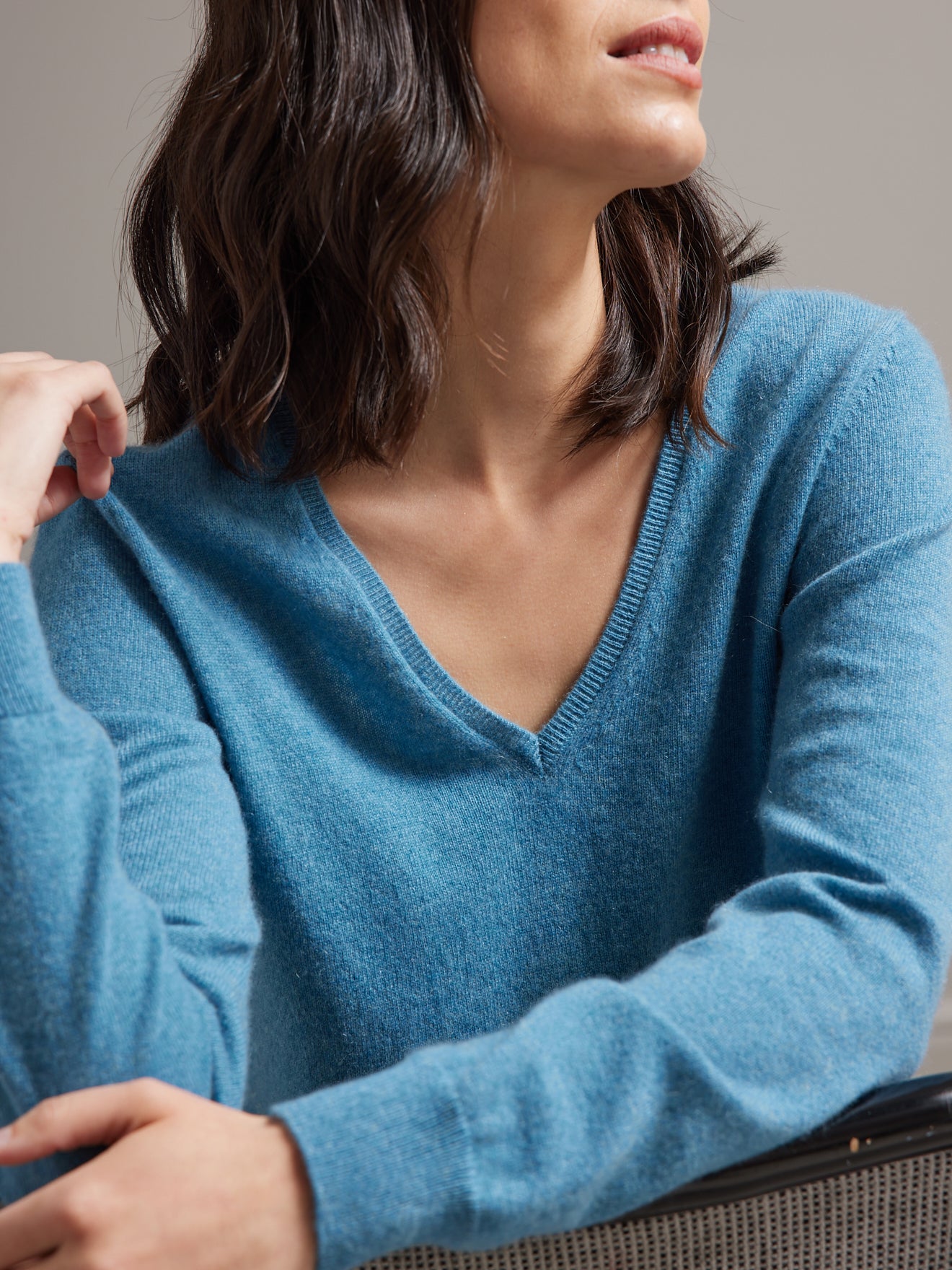 Pull col V femme - Collection Cachemire