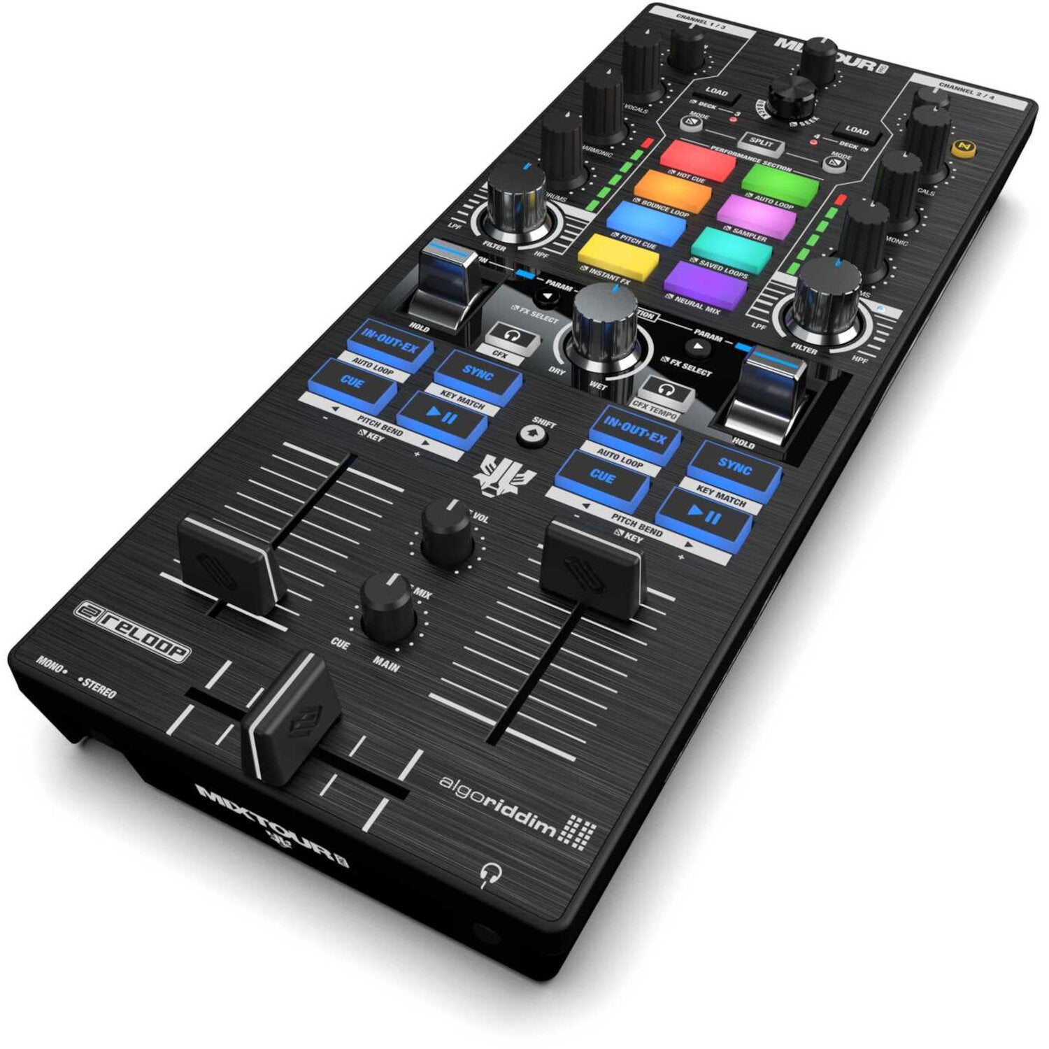 Reloop Mixtour Pro portable 4-decks DJ-controller voor Algoriddim