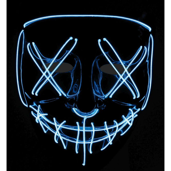 Leuchtende Halloweenmaske - für Erwachsene - fluorescent
