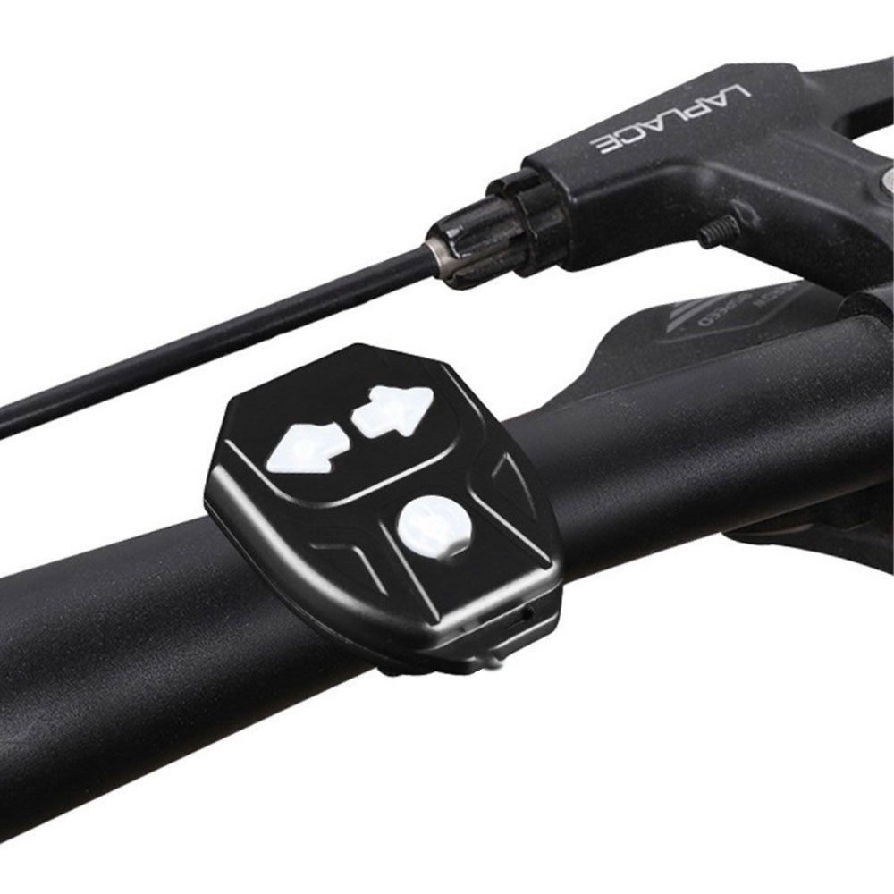 2in1 Wiederaufladbares USB Velo Fahrrad Blinker Rücklicht LED Bremslicht Warnlicht   Fernbedienung & Hupe (Spritzwasserfest)