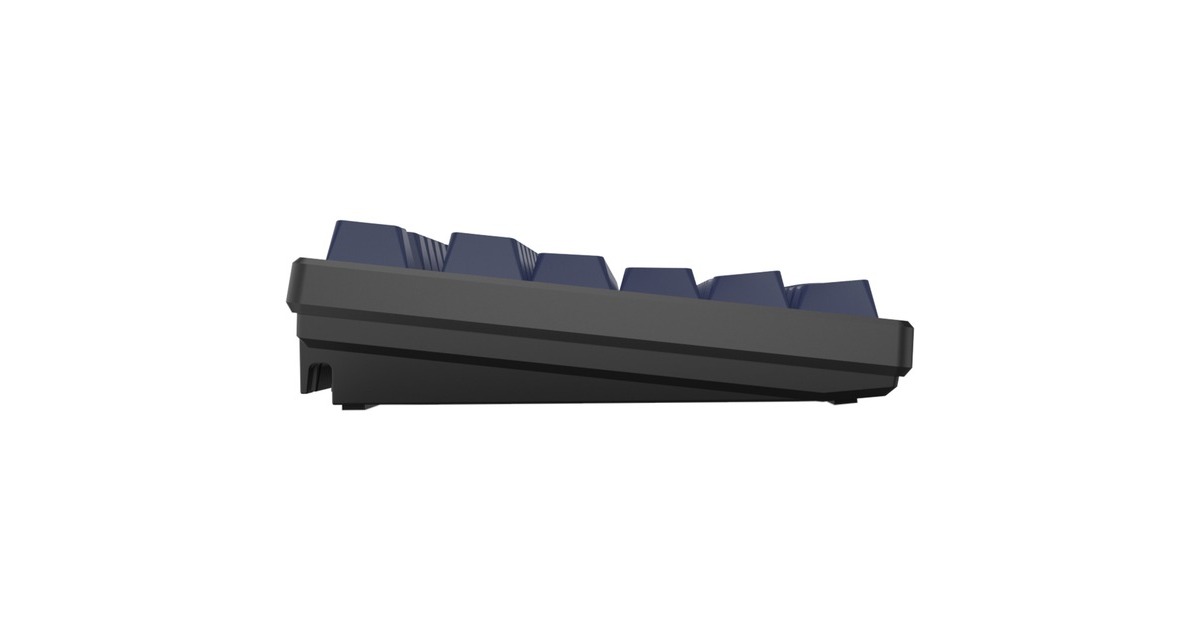 HelloGanssHS87T GC17, toetsenbord  (Zwart/donkerblauw, US lay-out, Cherry MX Brown, TKL, RGB leds, PBT Doubleshot keycaps, hot swap, 2,4 GHz / Bluetooth / USB-C)