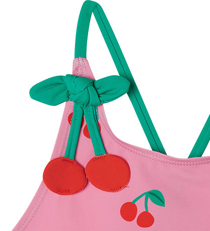 Stella McCartney Kids Badeanzug - UV50+ - Rosa m. Kirsche