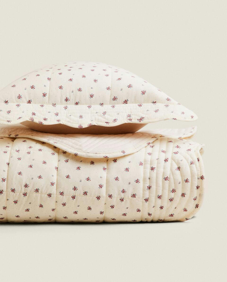 EDREDOM INFANTIL COM ESTAMPA FLORAL