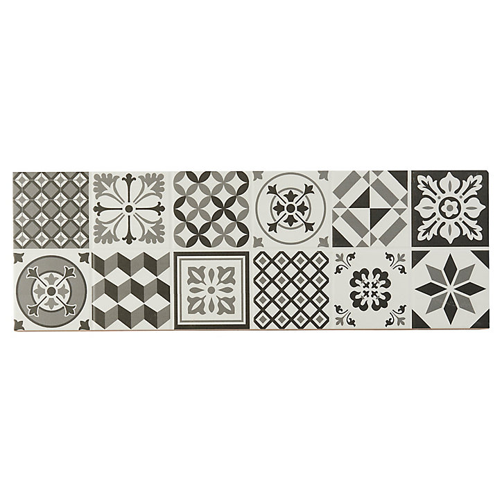 Carrelage mural noir et blanc 20x60cm Konkrete