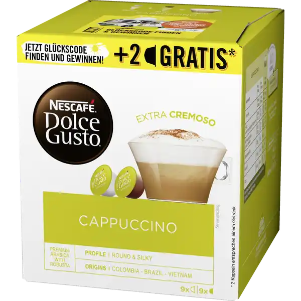 Dolce Gusto Cappuccino Kaffeekapseln 16+2