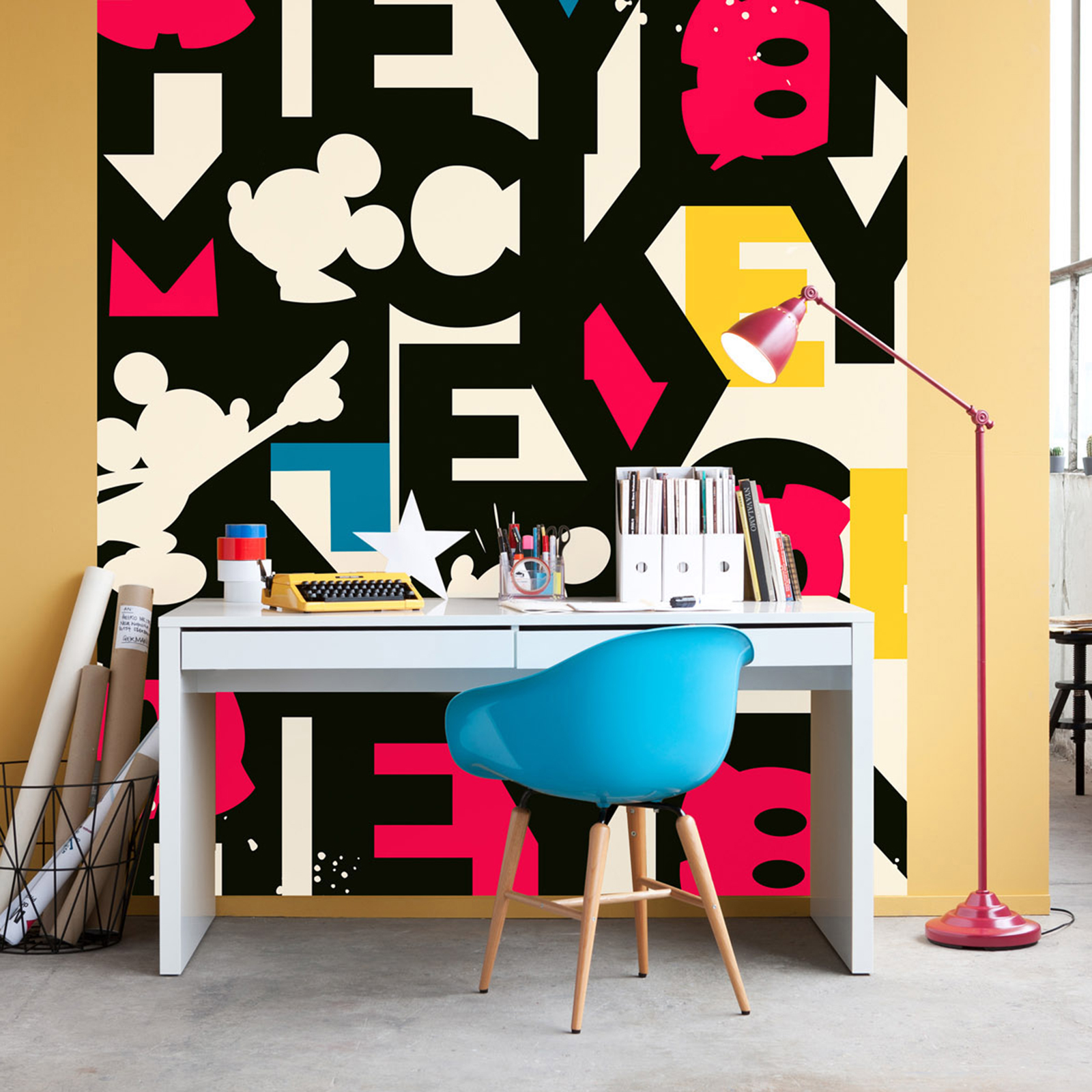 Vlies-Fototapete MICKEY MIXUP - bunt - 250x280 cm