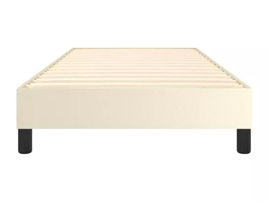 Sommier tapissier Crème 100x200 cm Similicuir