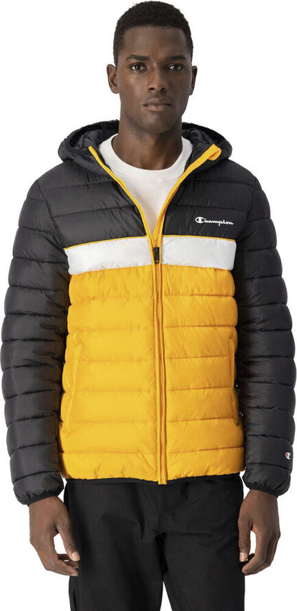 Champion Stripe Padded Hooded jakke Sort