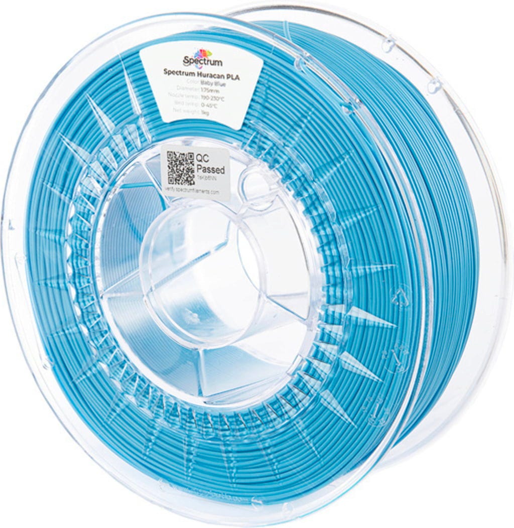 Spectrum  Huracan PLA Baby Blue, 1,75 mm / 1000 g    High-Speed-PLA für 3D-Druck bis 350 mm/s in Baby Blue