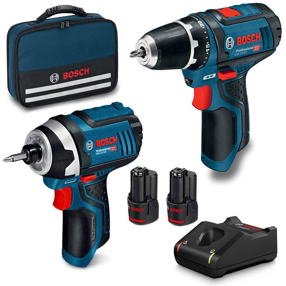 BOSCH 12V 2 Piece 2 x 2.0Ah Combo Kit 0615990L1G