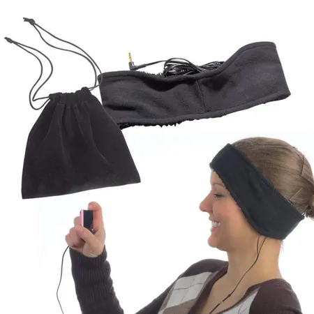 Macma Stirnband aus Fleece mit Kopfhörer