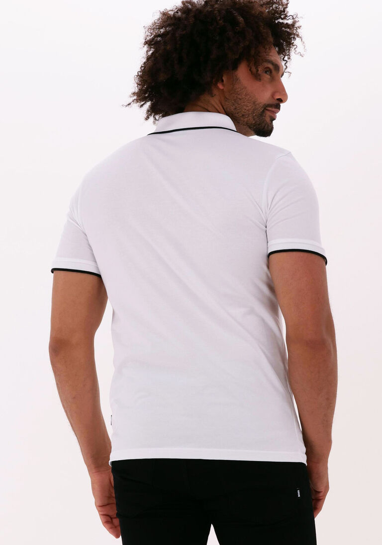 BOSS witte boss polo passertip