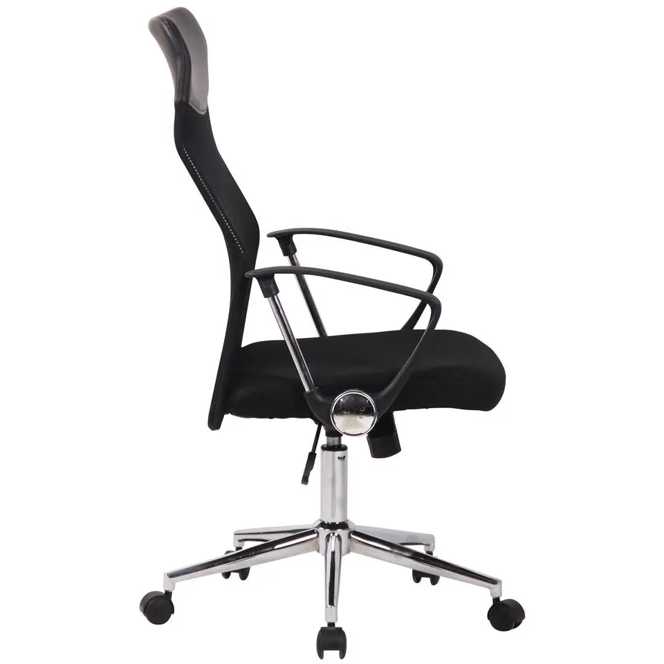 CLP Bureaustoel Korba chroom Frame - Microfiber - zwart