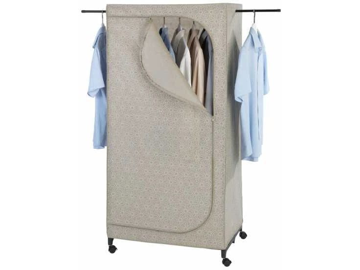 Wenko Kleiderschrank Balance mit Rollen 75 cm x 160 cm, 1 S Stoffschrank