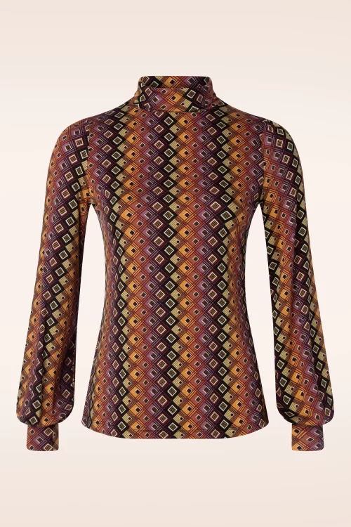 King Louie Betsy Puff Connor top in cabernet red