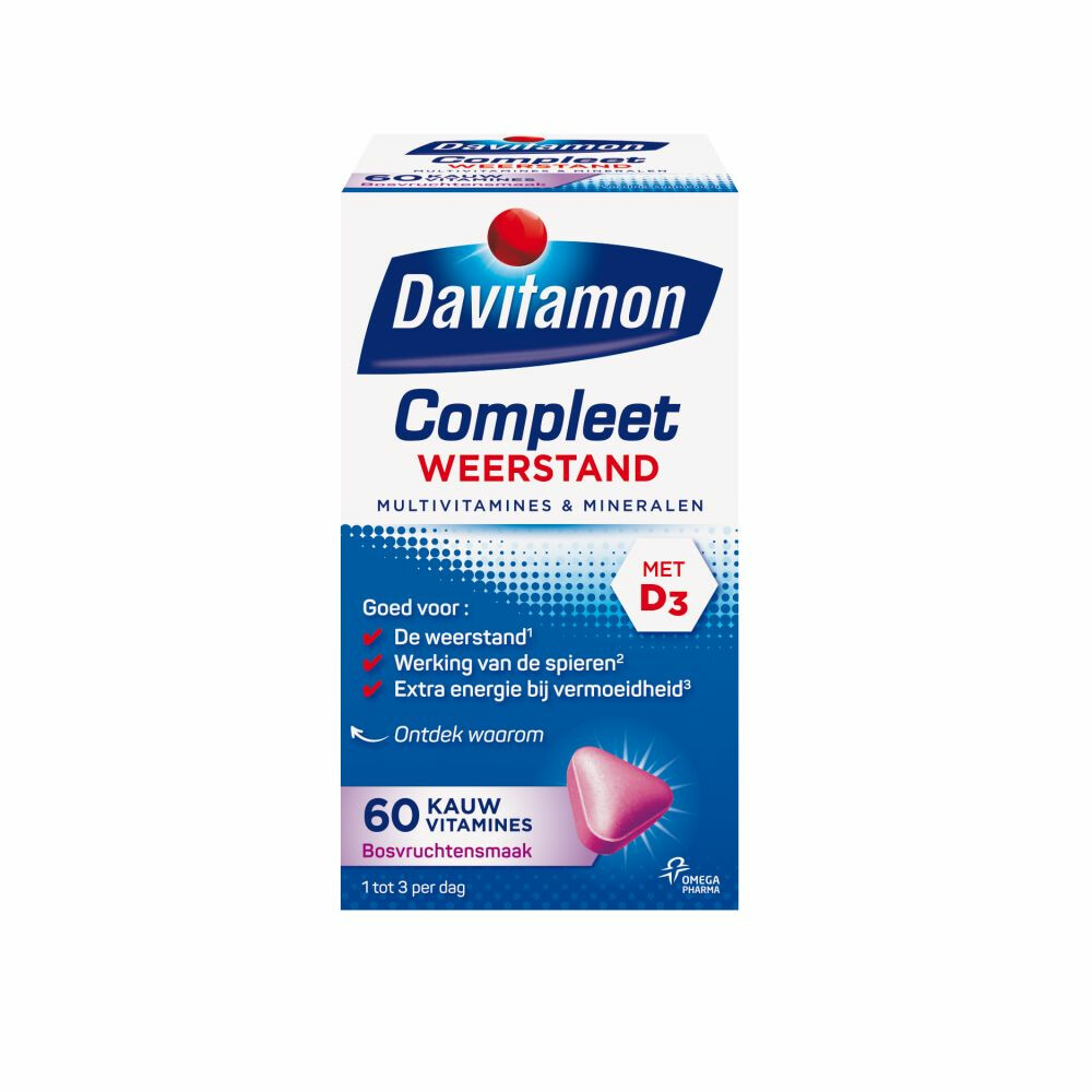 Davitamon Compleet Weerstand Bosvruchten60 kauwtabletten