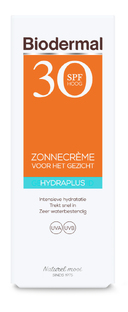 Biodermal Zonnecrème Gezicht Hydraplus SPF30 50ML