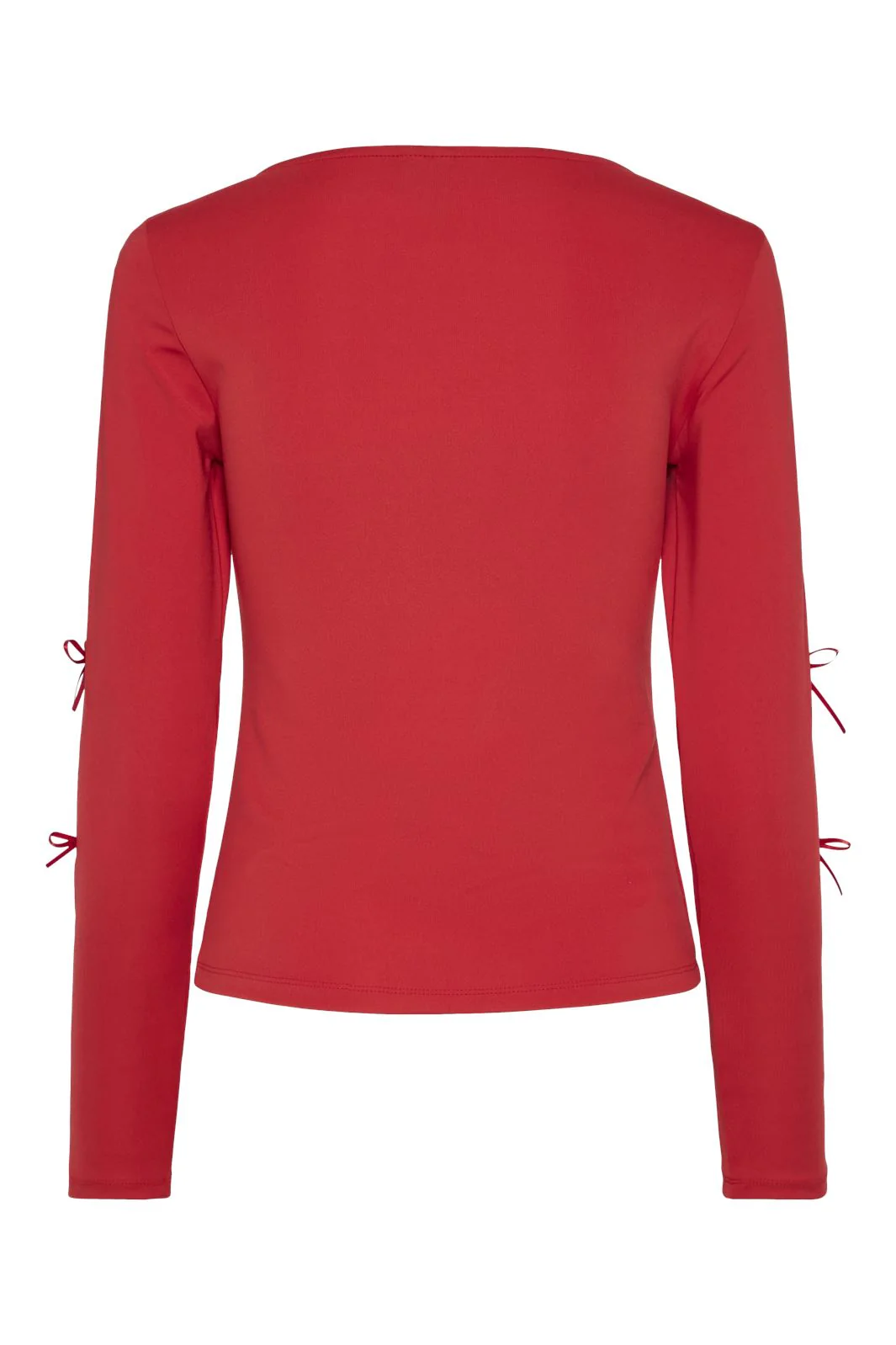 Pieces Pcselina Ls O-Neck Bow Top 4705682 high risk red