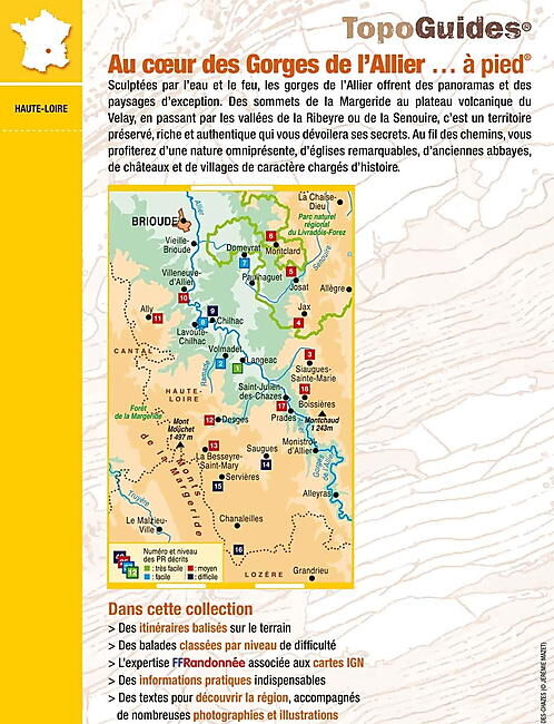FFRP - P43G AU COEUR DES GORGES DE L ALLIER A PIED FFRP
