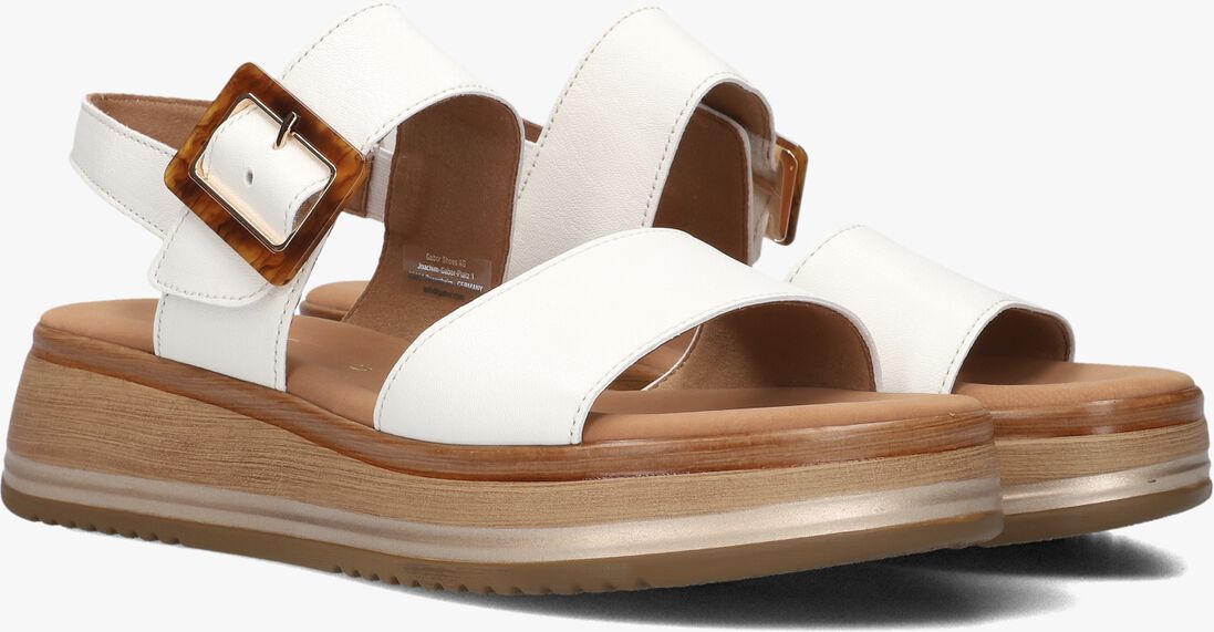 witte gabor platte sandalen 744