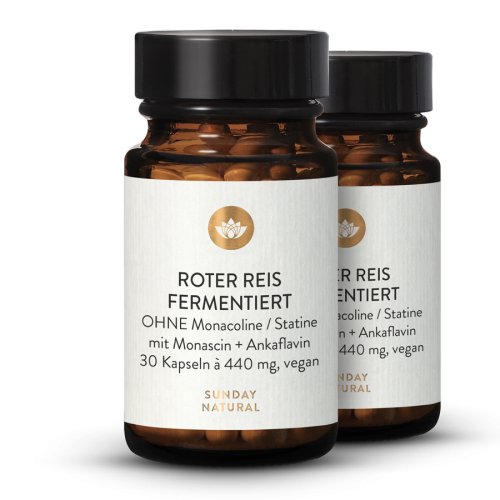 Sunday Natural Products  Roter Reis fermentiert ohne Monacoline