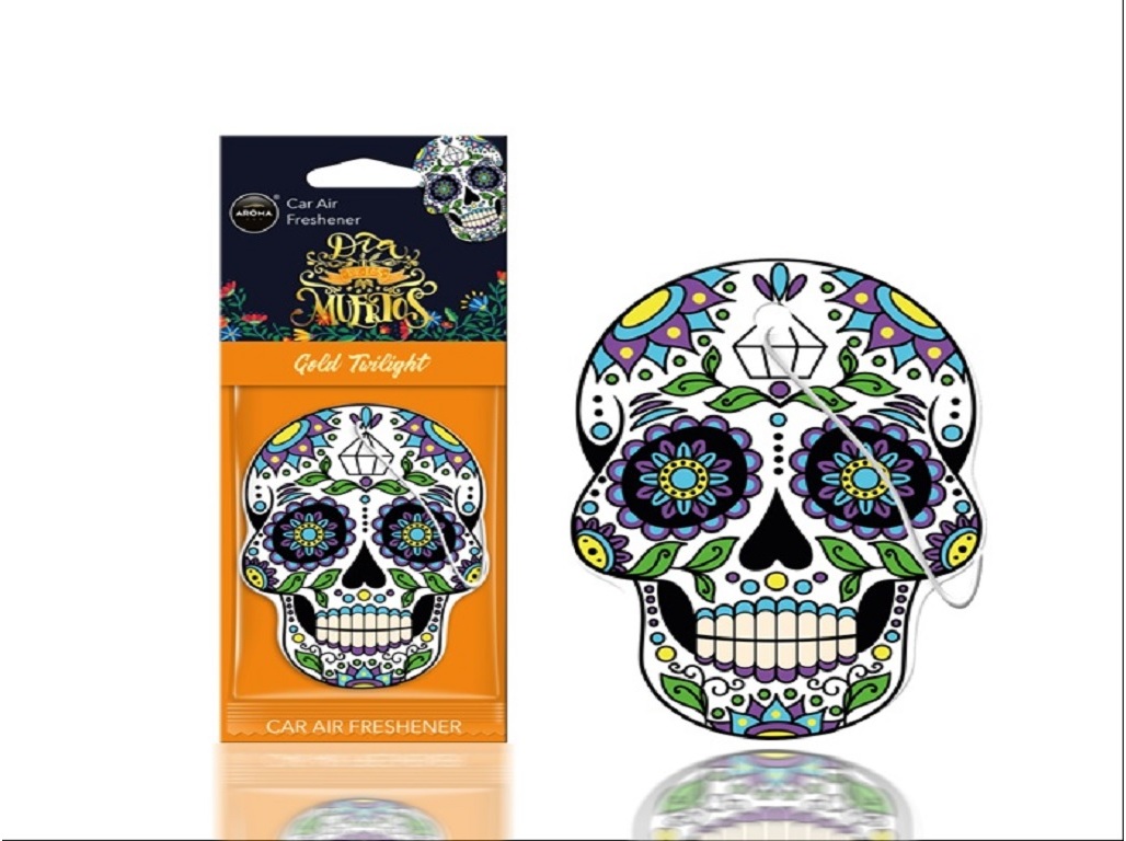 AMBIENTADOR AUTO AROMA CAR DIA MUERTOS VIOLETA