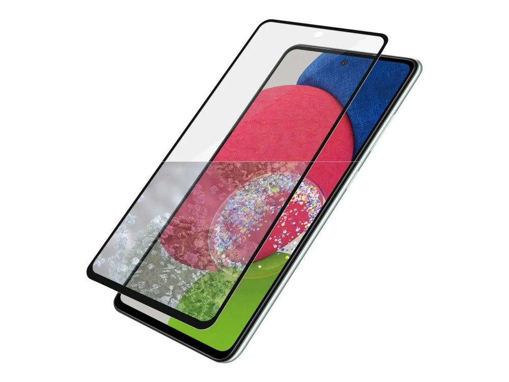 PanzerGlass™ | Case-Friendly - Skærmbeskytter for mobiltelefon - Edge-to-Edge fit - rammefarve sort | Samsung Galaxy A52/A52 5G