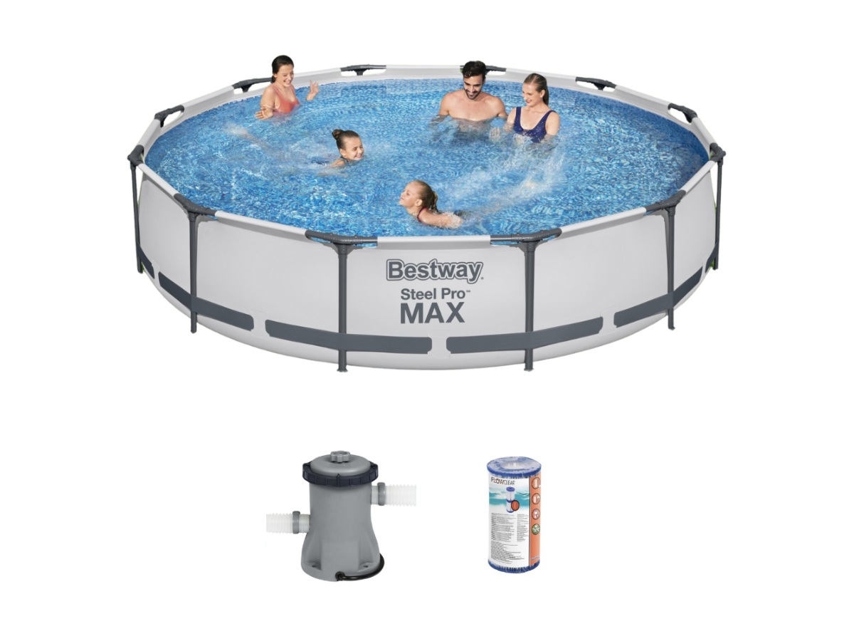 Bestway steel pro max 366x76cm zwembad – 3-delig
