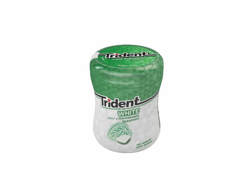 PASTILHAS TRIDENT ELÁSTICAS BOTTLE WHITE SPEARMINT 82.6G