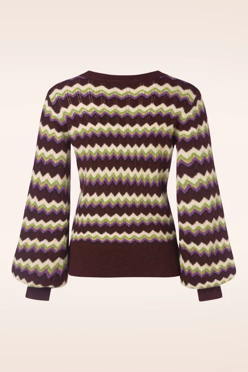 King Louie Gladys bell sleeve sweater in porto rood
