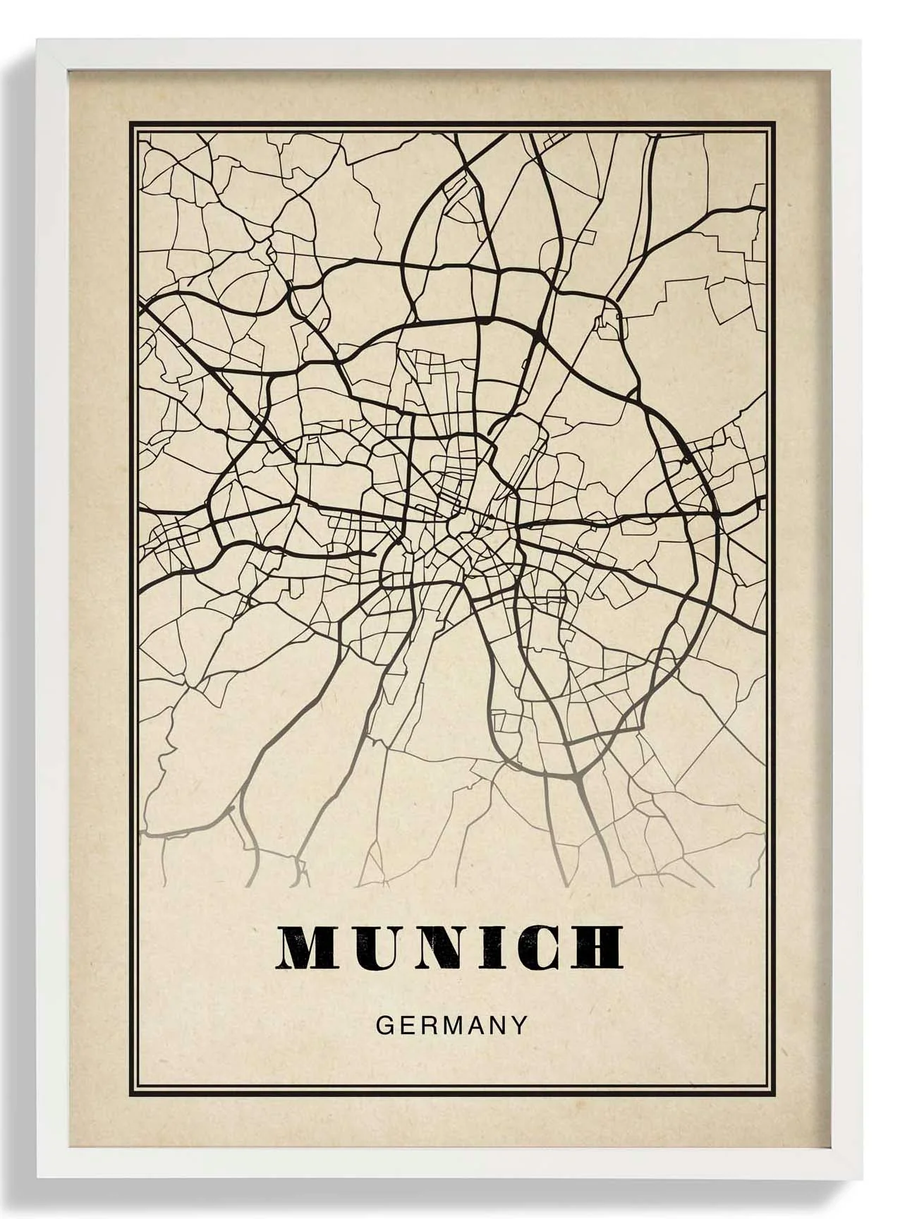 München Stadt Sepia