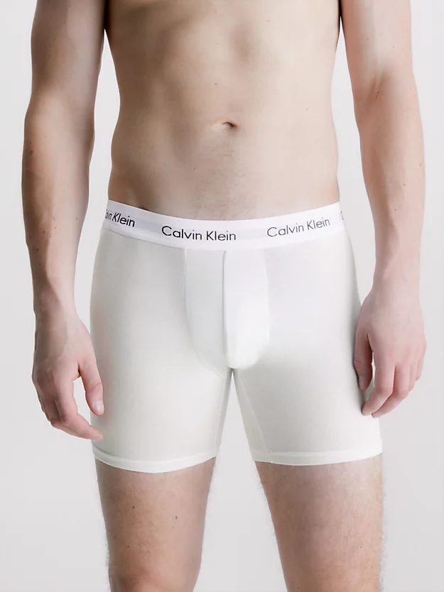 Pacote com 3 Cuecas Boxer Longas - Algodão Elástico