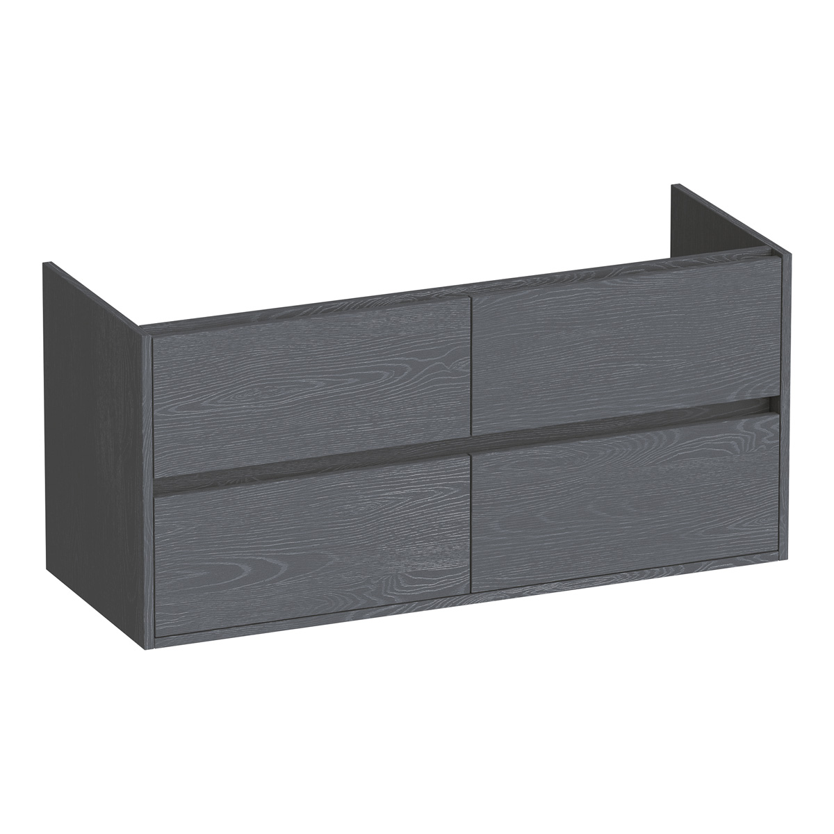 Brauer Adore onderkast 120cm met 4 softclose lades en 2 sifon uitsparingen timber grey