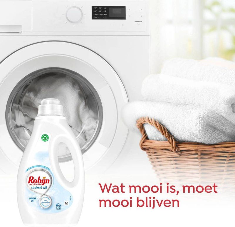 Robijn - Vloeibaar Wasmiddel - Stralend Wit - 20 Wasbeurten